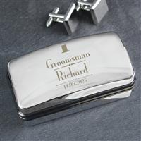 Personalised Message Groomsman Cufflink Box