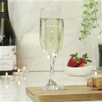 Personalised Message Bridesmaid Flute Glass
