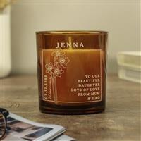 Personalised Message December Birth Candle - Vanilla