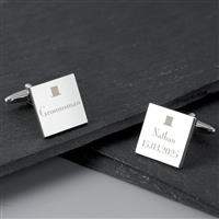 Personalised Message Groomsman Cufflinks