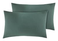 Habitat Cotton Rich 180 TC Standard Pillowcase Pair - Green