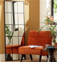 Habitat Black Window Full Length Wall Mirror - 140x60cm