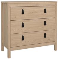Tvilum Madrid 3 Drawer Chest - Oak