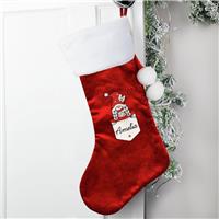 Personalised Message Gonk Girl Christmas Stocking