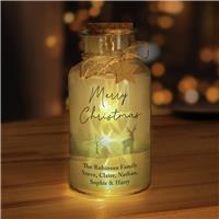 Personalised Message LED Jar Merry Christmas Decoration