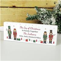 Personalised Message Nutcracker Mantel Christmas Ornament