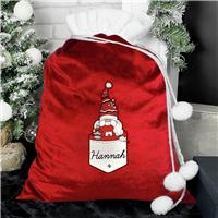 Personalised Message Gonk Female Christmas Sack