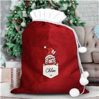 Personalised Message Gonk Girl Christmas Sack