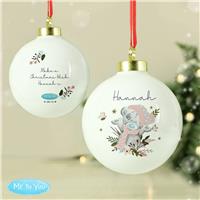 Personalised Message Me to You Cosy Winter Christmas Bauble