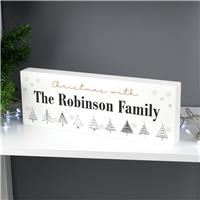 Personalised Message Trees Wooden Mantel Christmas Ornament
