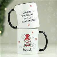 Personalised Message Gonk Girl Christmas Mug