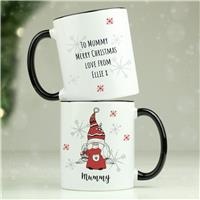 Personalised Message Gonk Female Christmas Mug