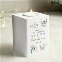 Personalised Message Tealight Holder Christmas Decoration