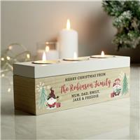 Personalised Message Gonk Tea Light Box Christmas Decoration