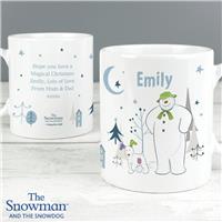 Personalised Message The Snowman And Snowdog Mug