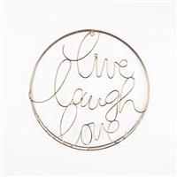Art for the Home Live, Laugh, Love Metal Sculpture - 40x40cm