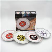 One Piece Emblems Set 4 Porcelain Plates