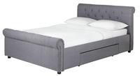Argos Home Newbury Superking 2 Drawer Fabric Bed Frame -Grey