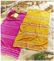 Catherine Lansfield 2 Pack Beach Towel - Pink & Yellow