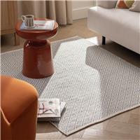Habitat Modern Country Diamond Blue Flatweave Rug -230x160cm