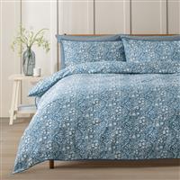 Argos Home Cotton Ditsy Floral Blue Bedding Set - Superking