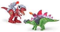 Zuru Robo Alive Dino Wars T-Rex and Stegosaurus Figures