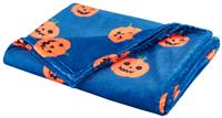 Catherine Lansfield Pumpkin Fleece Throw - Navy - 130x170cm