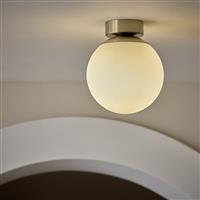 Habitat Opal Glass Bathroom Flush Ceiling Light - Brass