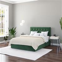 Aspire Olivier Superking Velvet End Lift Ottoman Bed - Green