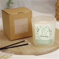 Personalised Message Botanical Anniversary Candle Jar
