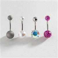 Revere Surgical Steel Belly Bar - Set of 4