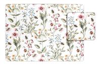 Argos Home Set of 4 Bee Floral Placemats and Coasters