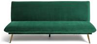 Habitat Matteo Velvet 2 Seater Sofa Bed - Green