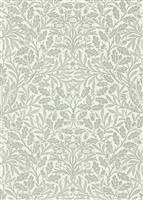 Morris & Co. Acorn Branches Grey Floral Wallpaper