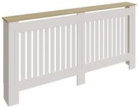 GFW Longslow Extra Large Radiator Cover - White & Oak