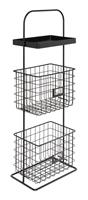 Habitat Free Standing 2 Tier Wire Unit - Matt Black