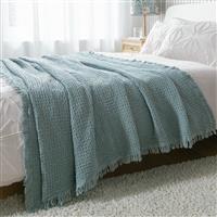 Habitat Waffle Seafoam Throw - Green - 150x200cm