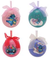 Disney Stitch Pack of 4 Christmas Baubles