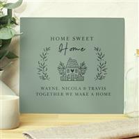 Personalised Message Home Glass Chopping Board