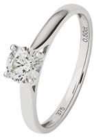 Revere 9ct White Gold 0.50ct Diamond Engagement Ring - T