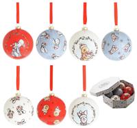 Disney Winnie The Pooh Pack of 7 Christmas Baubles