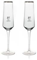 Amore by Juliana Set of 2 25th Anniversary Flute Glasses