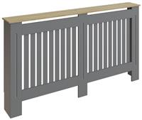 GFW Longslow Large Radiator Cover - Grey & Oak