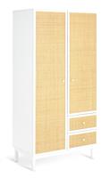 Habitat Simone 2 Door 2 Drawer Wardrobe - White & Oak