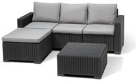 Keter California 3 Seater Corner Garden Sofa Set - Grey