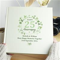 Personalised Message Botanical Anniversary Photo Album