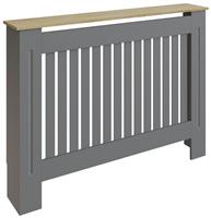 GFW Longslow Medium Radiator Cover - Grey & Oak