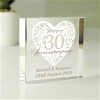 Personalised Message 30TH Anniversary Block