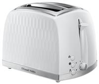 Russell Hobbs Honeycomb 2 Slice White Plastic Toaster 26060