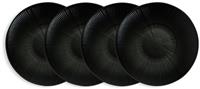 Habitat Black Textured Picnic Side Plate - set of 4